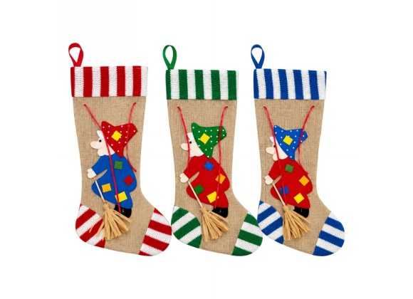 Calza Befana Nina 38 cm - Confezione da 3 pezzi