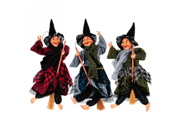 Befana Quadretti Volante 40 cm