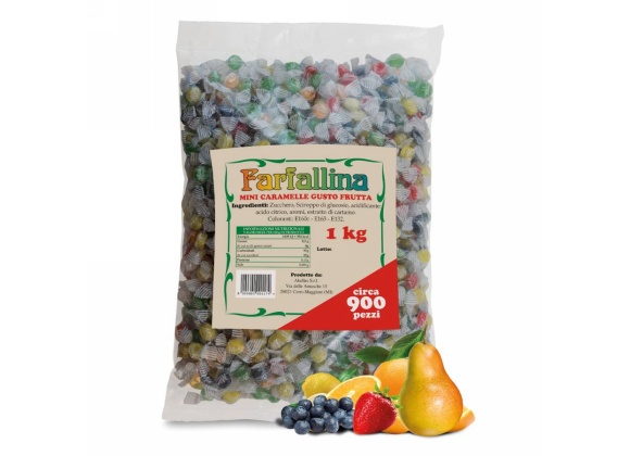 Caramelle Farfallina 1 kg - Confezione da 970 pezzi