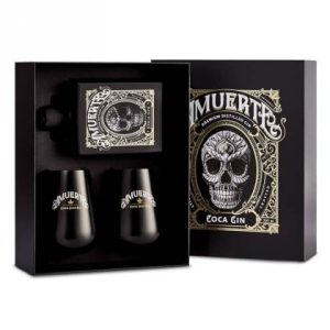 GIN AMUERTE BLACK 70 CL.+2 BICCH