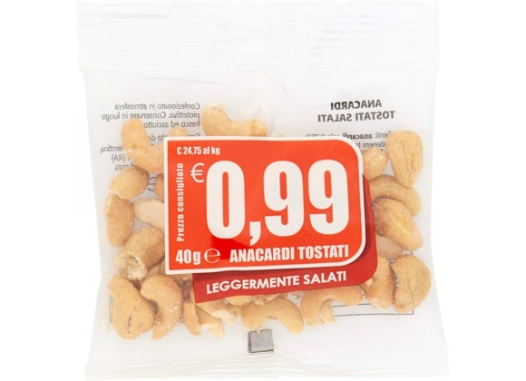 Anacardi Tostati Eurocompany 40 g - Confezione da 20 bustine