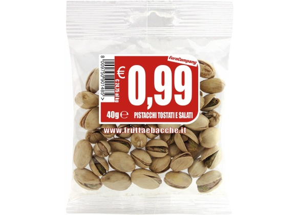 Pistacchio Tostato Salato Eurocompany 40 g - Confezione da 18 bustine