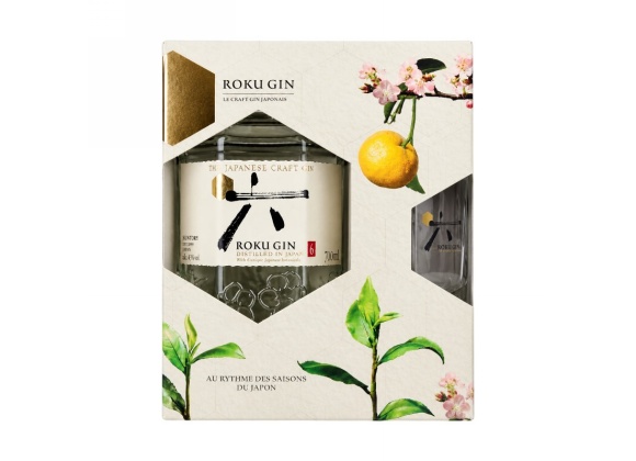 Gin Roku 70 cl - Confezione con bicchiere