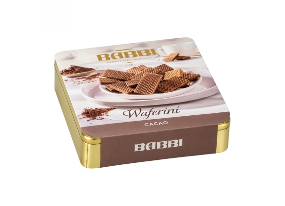 Waferini Oro Babbi Cacao 190 g - Latta da 80 pezzi