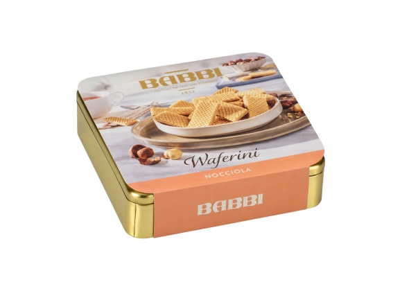 Waferini Oro Babbi Nocciola 190 g - Latta da 80 pezzi