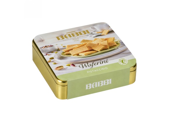 Waferini Oro Babbi Pistacchio 190 g - Latta da 80 pezzi