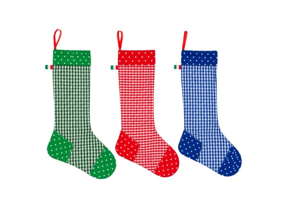 Calza Quadri e Pois 36 cm - Confezione da 6 pezzi