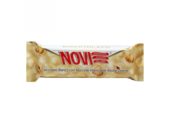 Barretta Nocciolato Bianco Novi 30 g - Confezione da 30 pezzi