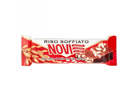 Barretta Riso Soffiato Novi 21 g - Confezione da 30 pezzi