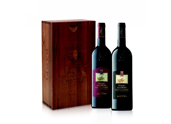 Poggio alle Mura Cofanetto Legno Brunello e Rosso di Montalcino 75 cl
