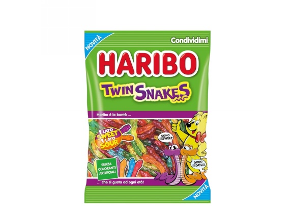 Haribo Twin Snakes 160 g - Confezione da 12 pezzi