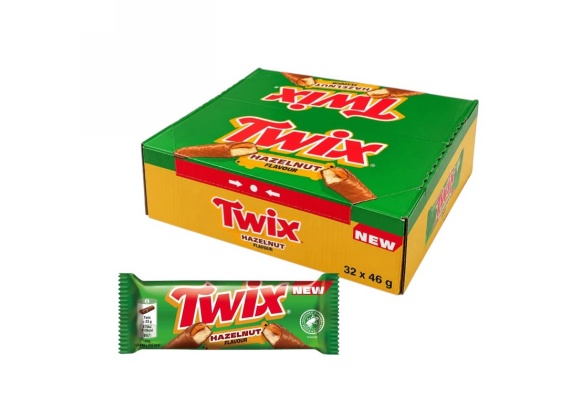 Twix Hazelnut - Confezione da 32 pezzi