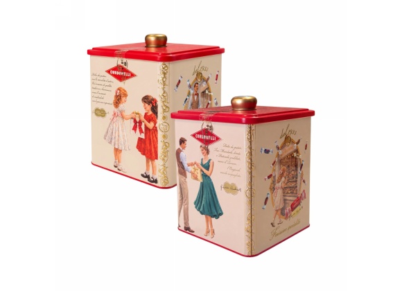Biscottiera in Latta con Torroncini Condorelli 250 g