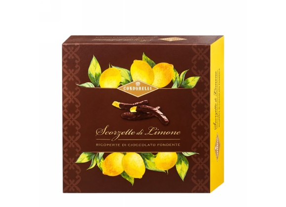 Scorzette di Limone Candite Ricoperte di Cioccolato 250 g