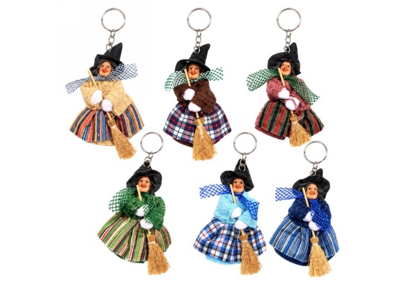 Befana Portachiavi 11 cm - Confezione da 6 pezzi