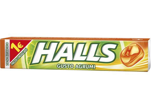 Halls Senza Zucchero Vitamina C Agrumi - Confezione da 20 stick