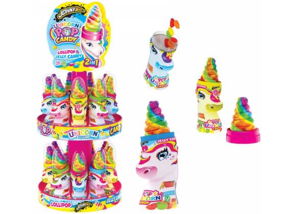 Unicorno con Lecca Lecca e Jelly Beans - Confezione da 18 pezzi