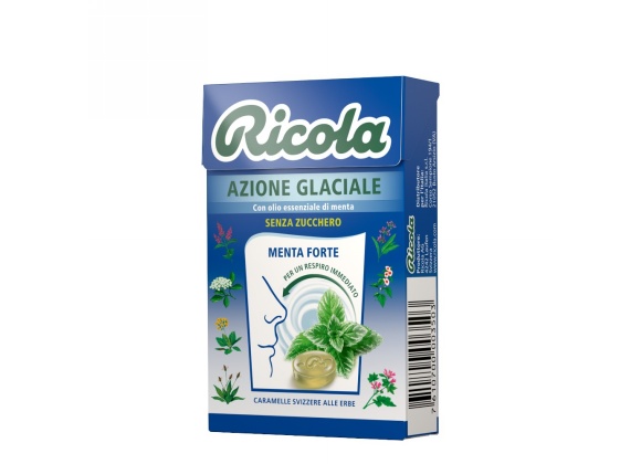 Ricola Azione Glaciale Menta Forte - Confezione da 20 astucci