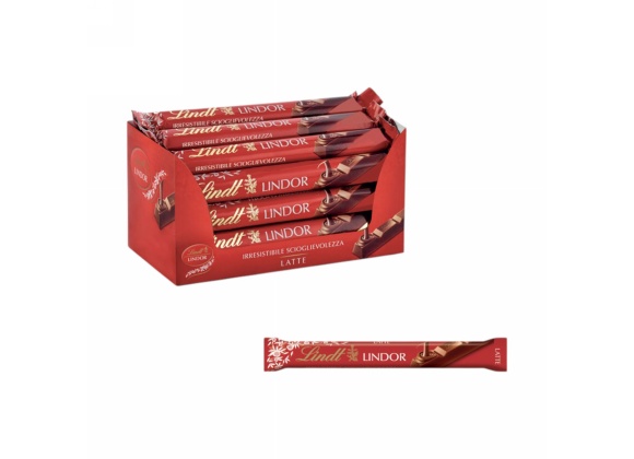 Barrette Snack Lindor Latte - Confezione da 24 pezzi