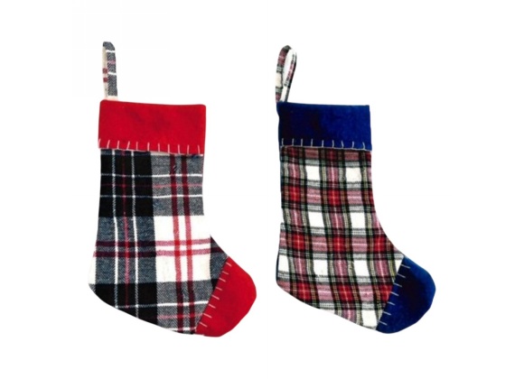 Calza Scozzese in Panno 25 cm - Confezione da 6 pezzi
