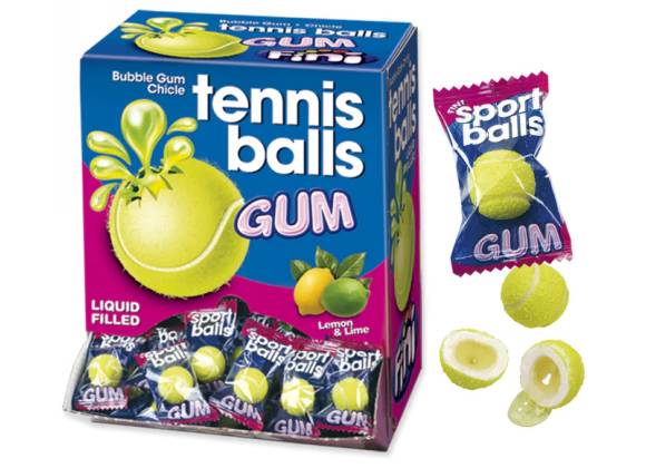 Chicle Tennis Ball Fini - Confezione da 200 pezzi