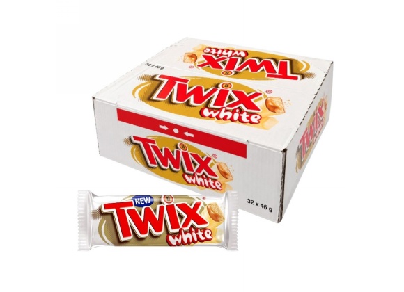Twix White 50 g - Confezione da 32 pezzi