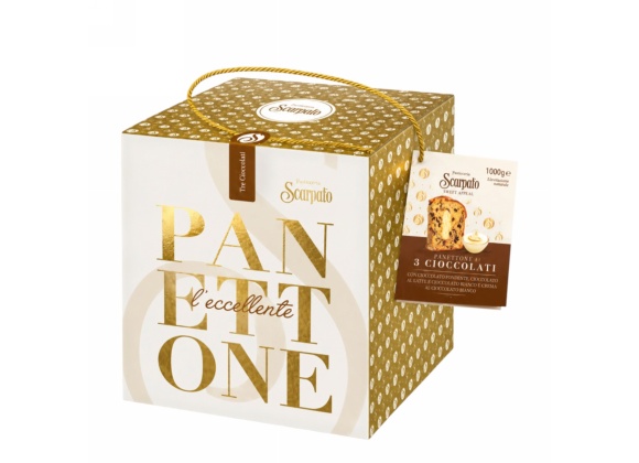 Panettone Scarpato Tre Cioccolati 1 kg