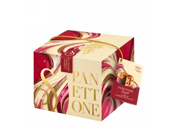 Panettone Scarpato Lamponi e Doppio Cioccolato Incartato 750 g