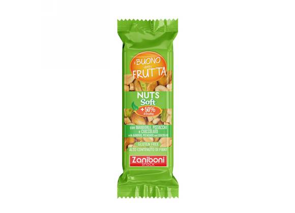 Barretta Nuts Mandorle e Pistacchi - Confezione da 20 pezzi