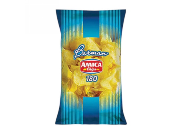Amica Chips Barman 180 g - Confezione da 12 sacchetti